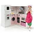 thumbnail image 1 of Gymax Kids Corner Kitchen Play Set w/ Lifelike Sound & Sparkling Light Gift for Age 3+, 1 of 10