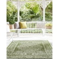 thumbnail image 4 of Rugs.com Outdoor Traditional Collection Rug – 6' x 9' Green Flatweave Rug Perfect For Bedrooms, Dining Rooms, Living Rooms, 4 of 5