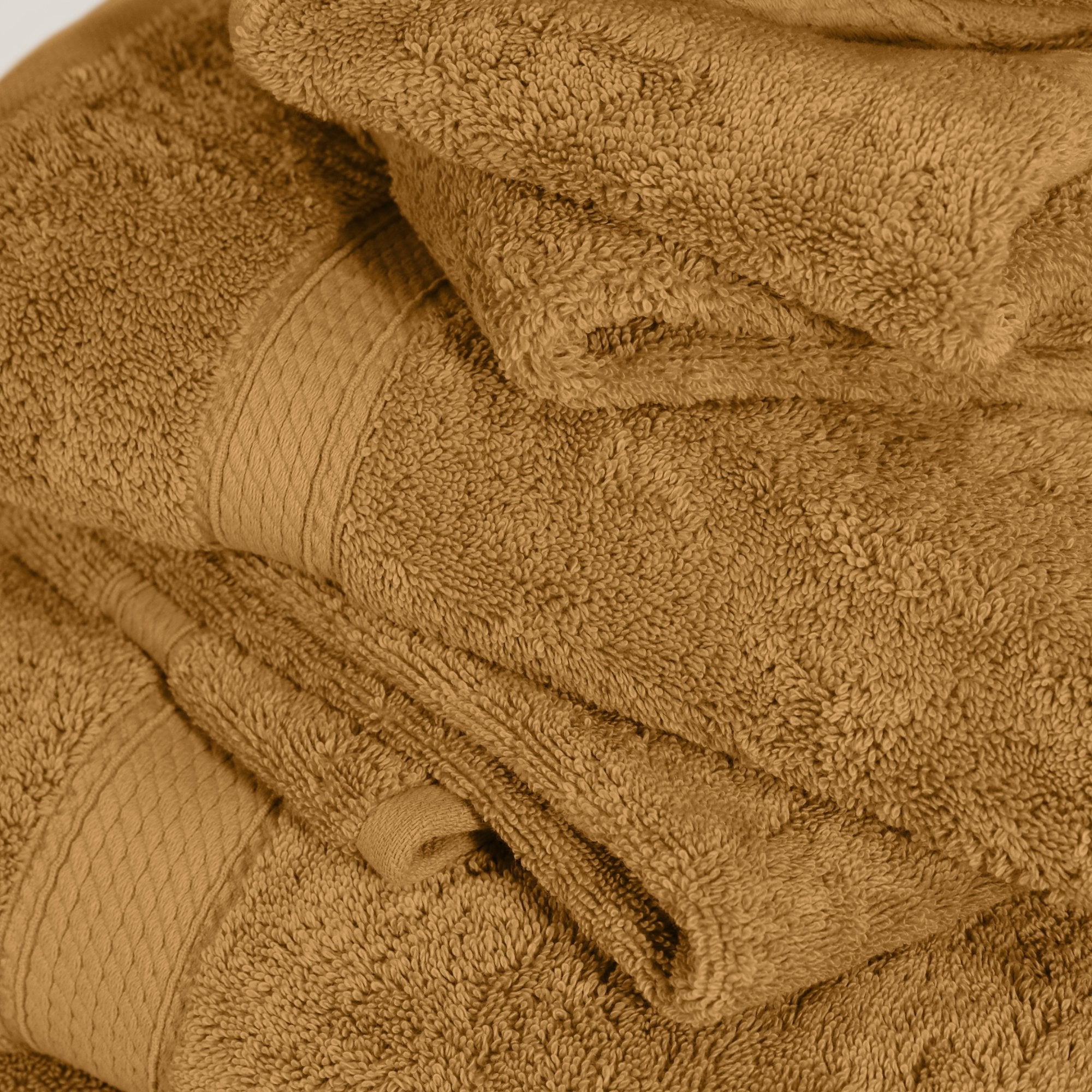 Superior Madeline Egyptian Cotton Ultra-Plush 12-Piece Towel Set, Gold