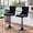 Black-Black Leg, variant on AOOWOW Swivel Velvet Barstools Adjusatble Seat Height from 25-33 Inch, Modern Upholstered Chrome base Bar Stools Set of 2