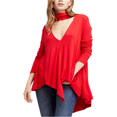 thumbnail image 1 of Free People Uptown Blusa de punto para mujer, rojo, pequeña Free People Tejer, 1 of 2