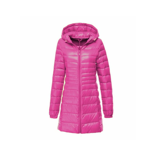 Veste Longue en Duvet pour Femmes 7TG 8TG Plus Hiver Ultra Légère avec Capuche