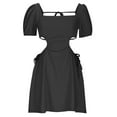 thumbnail image 4 of fheaev Summer Dresses For Women 2024 Casual Mini Beach Dress Sun Dress Women'S Fashion Casual Spring And Summer Short Sleeve Round-Neck Mid-Calf Dress, 4 of 5
