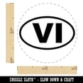 thumbnail image 2 of US Virgin Islands VI Euro Oval Rubber Stamp for Scrapbooking Crafting Stamping - Mini 1/2 Inch, 2 of 7