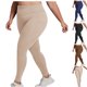 thumbnail image 1 of Pincandy Women's Plus Size High Waist Solid Color Yoga Pants, Pockets, Skinny Fit, Fitness & Daily Use, 1 of 5