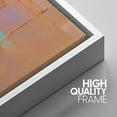 thumbnail image 4 of PixonSign Framed Wall Art Set Pastel Color Buildings Blocks Places Cityscape Oil Painting Geometric Abstract Modern Prints Panoramic Colorful for Rooms - 24"x36"x3 White, 4 of 5