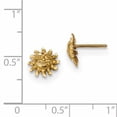 thumbnail image 2 of 14k Yellow Gold Sun Stud Earrings Ball Button Celestial Star, 2 of 6
