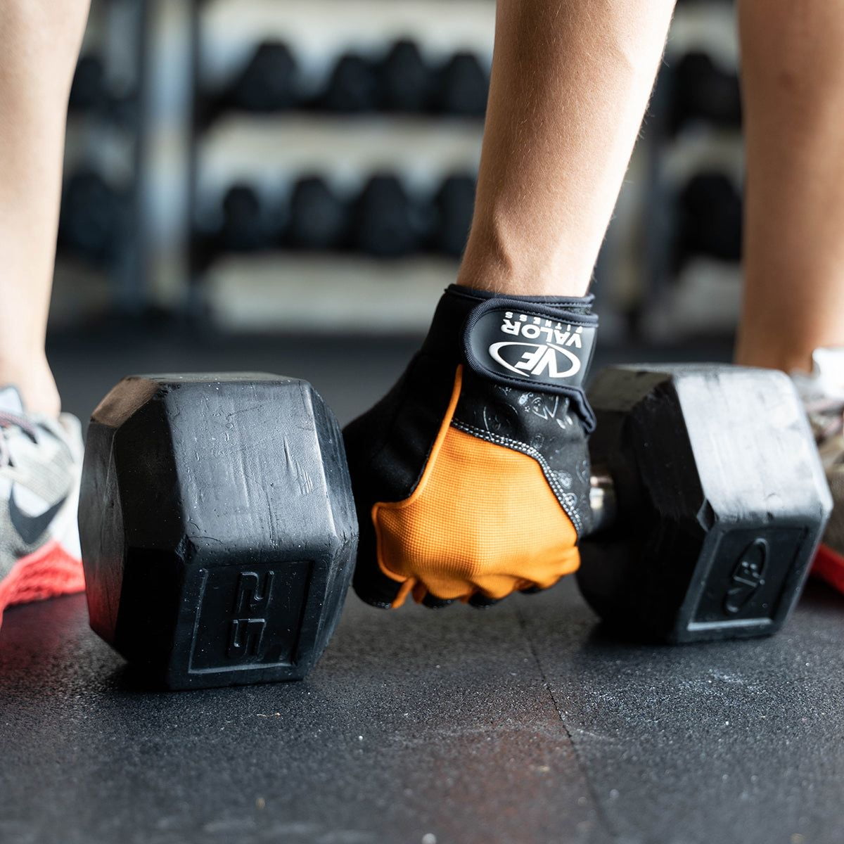 Valor Fitness 45lb Rubber Hex Dumbbell Sold Individually - RH-45