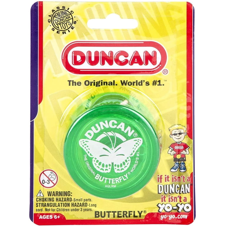 Duncan Butterfly Kids Green YO-YO with Steel Axle and Wide String