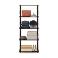 thumbnail image 2 of Furinno 23.6 W x 11.6 D x 57.4 H 5-Shelf Decorative Shelves, Walnut and Brown, 2 of 5
