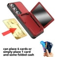 thumbnail image 4 of for Cute Galaxy S24 Case for Women with Credit Card Holder & Hidden Mirror, Two Layer Shockproof Heavy Duty Protection Cover Protective Wallet Case for Samsung Galaxy S24, Red, 4 of 6