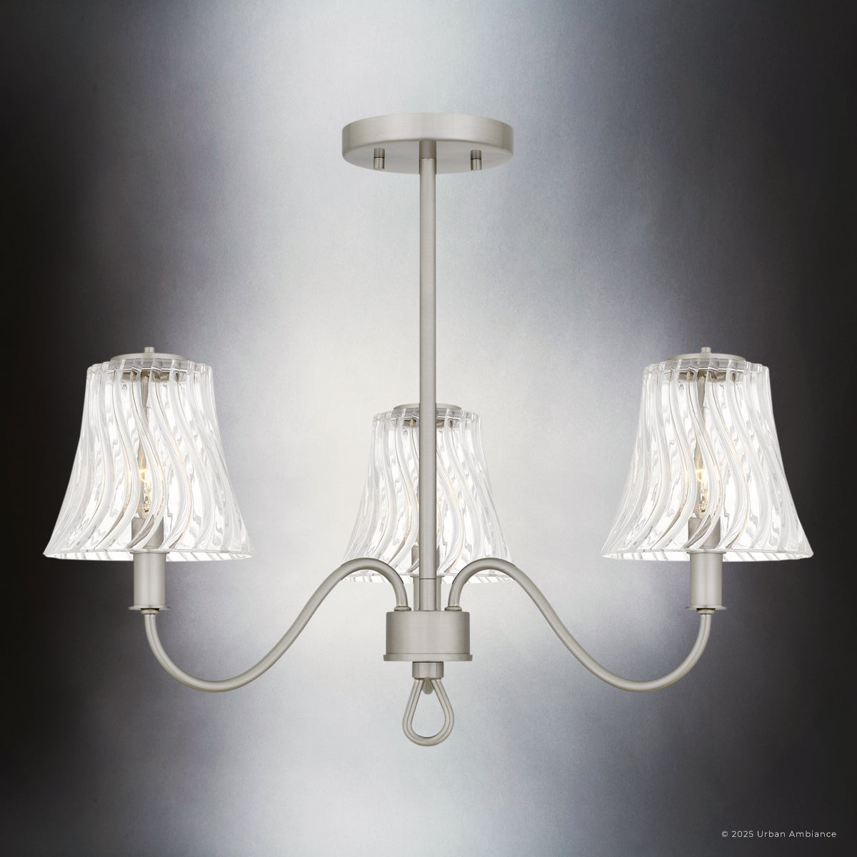 Luxury Traditional Ceiling Light, Brushed Nickel, UQL6230