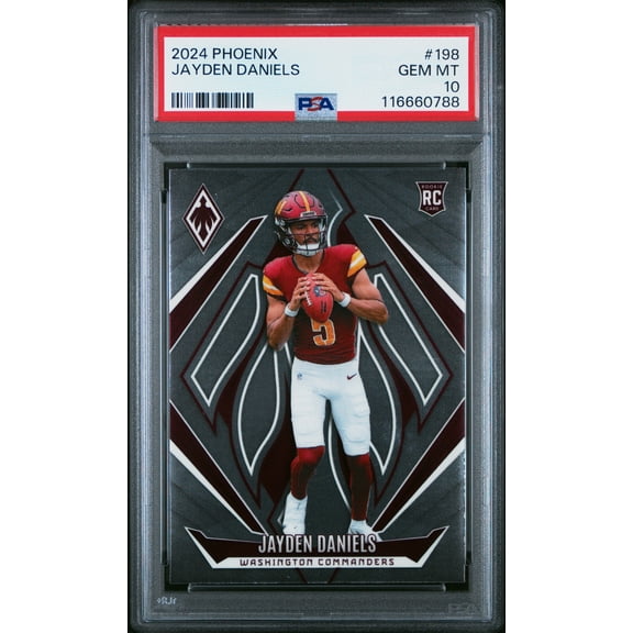 Graded 2024 Panini Phoenix Jayden Daniels #198 Rookie RC Football Card PSA 10 Gem Mint