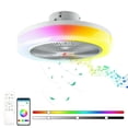 thumbnail image 1 of LED Ceiling Light with Fan Timer Quiet Modern RGB Ceiling Fan with Lighting and Remote Control & App Fan Lamp, Dimmable Bluetooth Speaker for Bedroom Living Room, 1 of 6