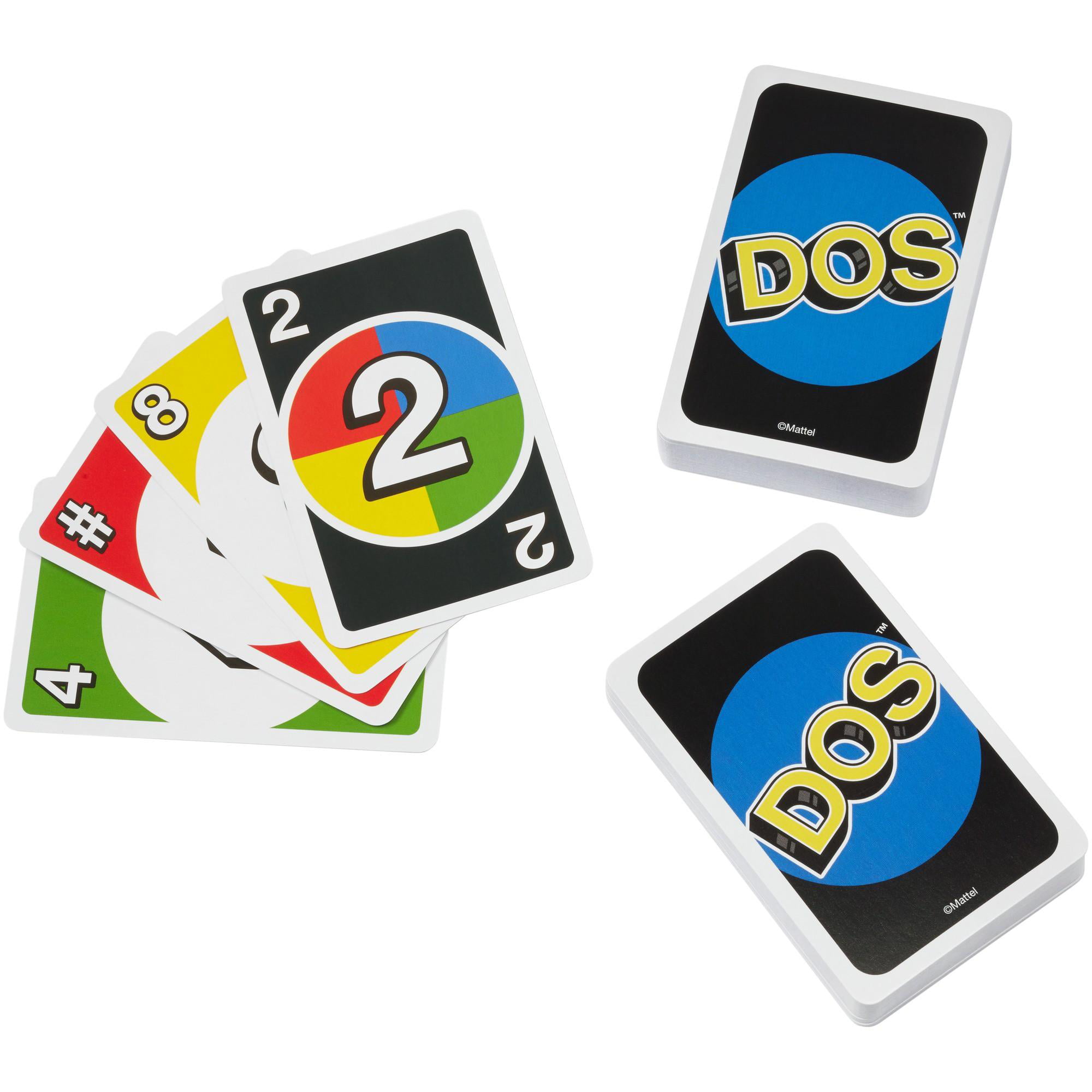 UNO DOS Mattel Card Game 2-4 Players 