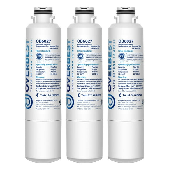 Filtro de agua para refrigerador Overbest DA29-00020B para Samsung