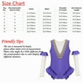 thumbnail image 7 of Miutii Kids Girls Sparkle Circus Show Trapeze Costume Dance Leotard with Mesh Gloves Performance Lavender 4, 7 of 7