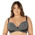 thumbnail image 3 of PARFAIT Women's Casey Plunge Molded T-Shirt Bra - Mosaic Black - 38DD, 3 of 4