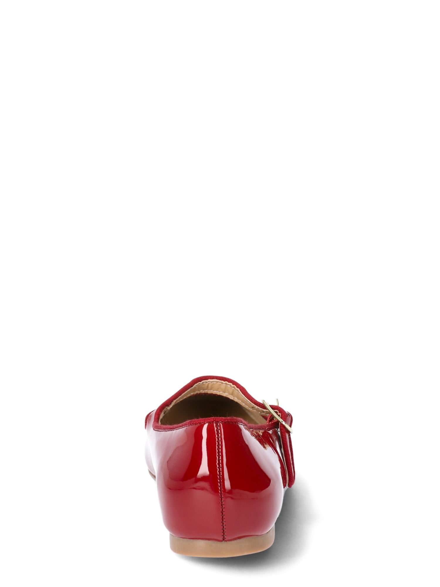 Time and Tru Women's Faux Leather Mary Jane Flats, Wide Width Available