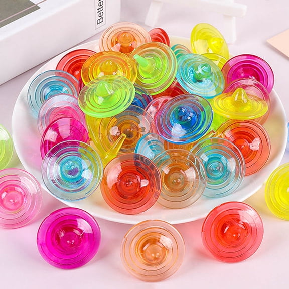 ETHZZLE Gyroscope Fidget Toy Acrylic Assorted Color Hand Eye Coordination Exercise for Children 20Pcs