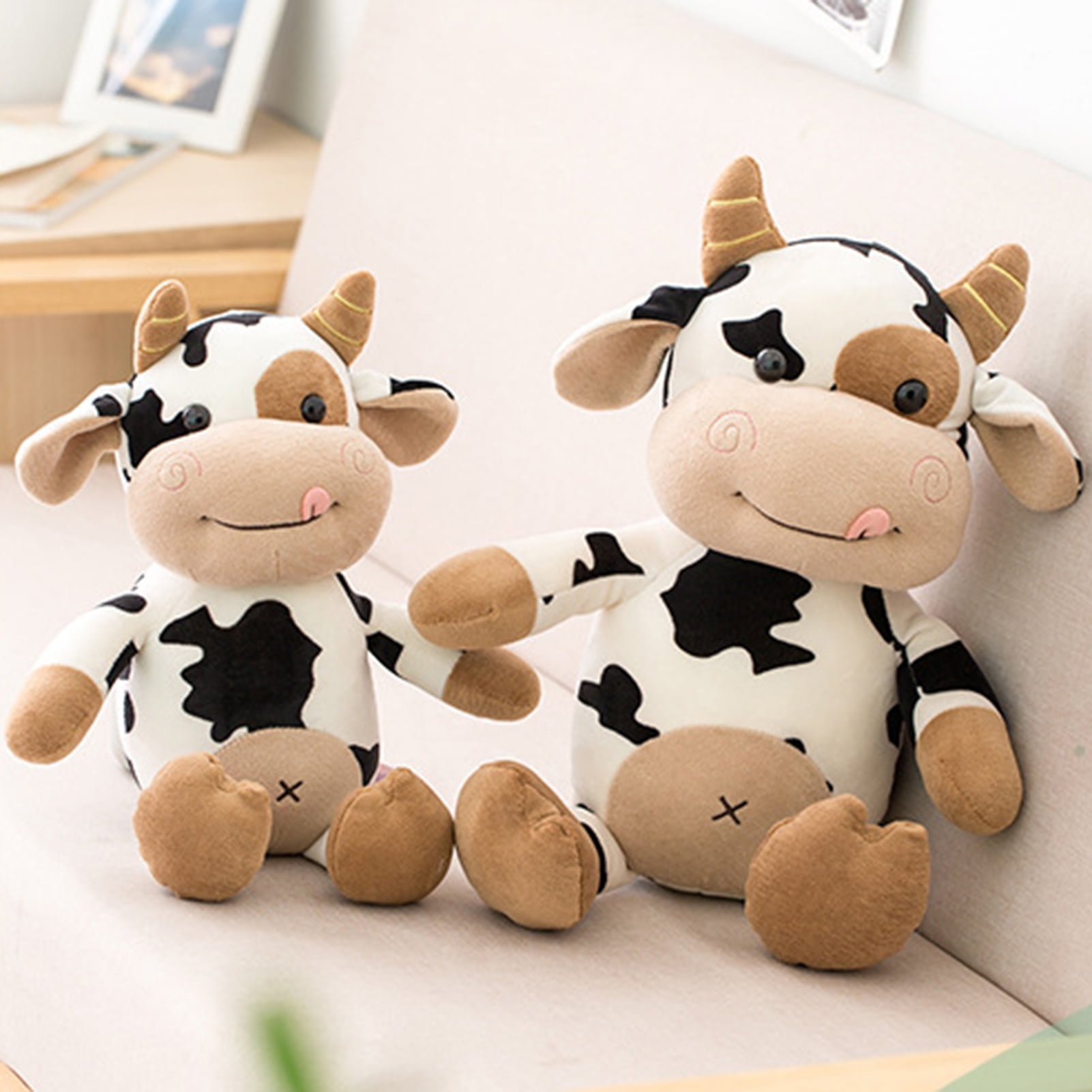 16.5" Cute CREAM COW stuffed plush animals farm For Kids Boys Girls Toy Gifts 