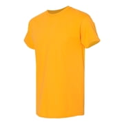 Men Heavy Cotton Multi Colors T-Shirt Color Gold Small Size