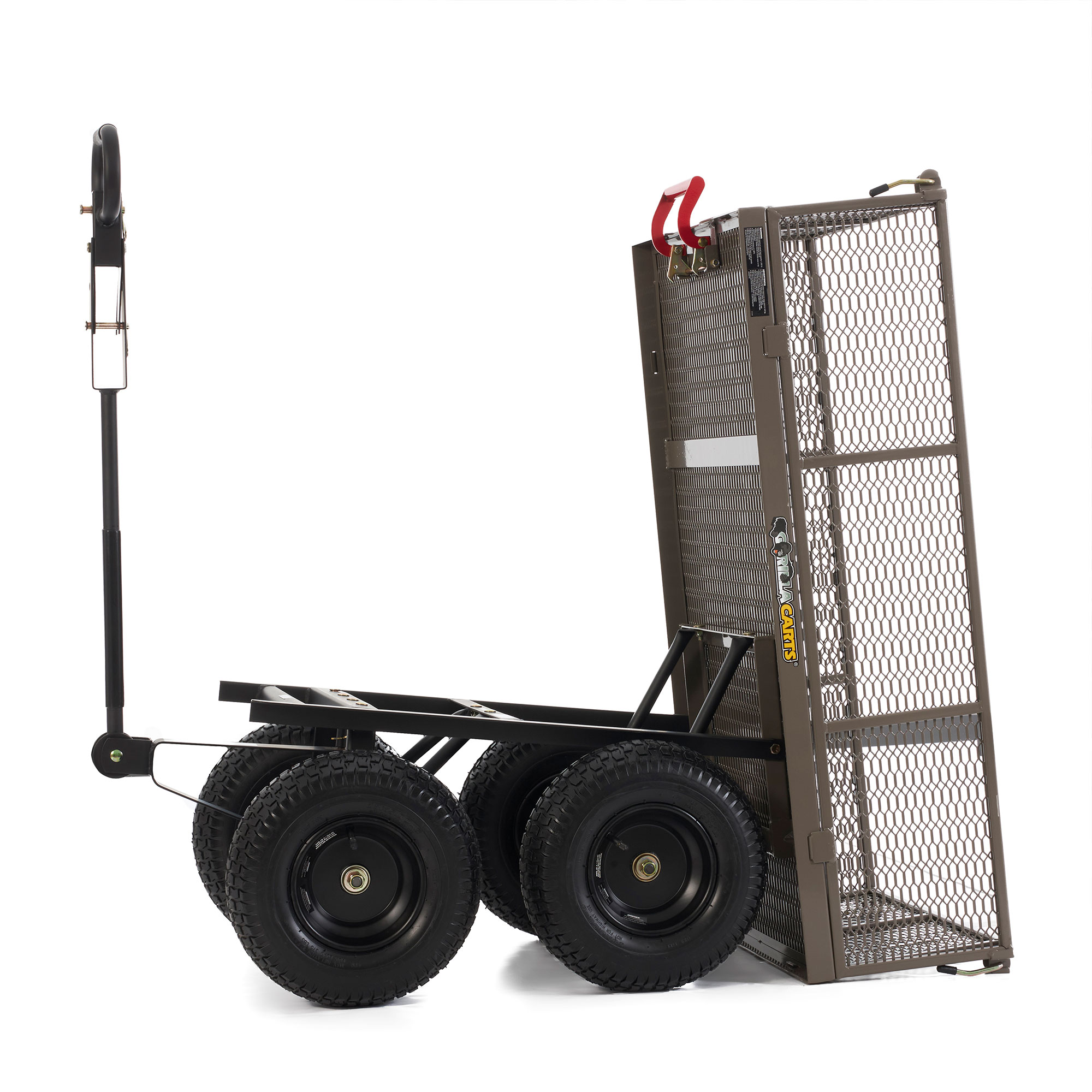 Gorilla Carts Steel Dump Cart Garden Beach Wagon, 1,200Lb Capacity, Gray - image 4 of 12