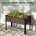 thumbnail image 2 of VEIKOUS 48"L×23"W×32"H Galvanized Steel Raised Garden Bed W/Drainage, Liner & Corner Protectors, Rustic, 2 of 8