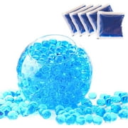 5 Pack, Blue 50,000 rounds Water Bullets Beads, for Water Gun Toys Refill Ammo, Gel BAll Grow Magic, Vase Filler Beads, Jelly Beads for Kids Sensory