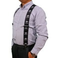thumbnail image 4 of MELOTOUGH Suspenders For Men With Metal Clips 2 Inches Wide Fully Elastic Suspenders Adjustable X-Back Heavy Duty Work Suspenders Skull, 4 of 8