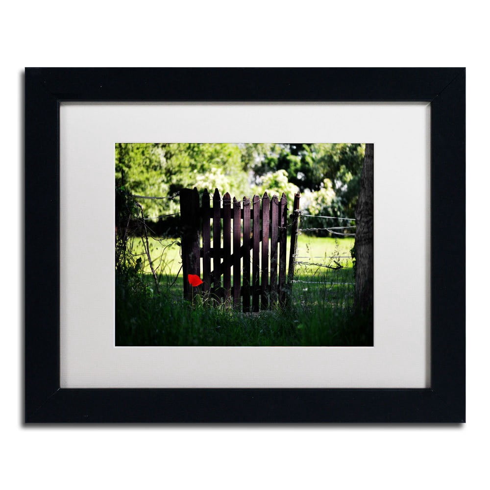 Trademark Fine Art "Press the Red Button" Canvas Art by Philippe Sainte-Laudy, White Matte, Wood Frame