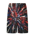 thumbnail image 3 of Jinhomg Mens Graphic Shorts Fancy American Flag Swim Trunks Big And Tall Comfy Elastic Drawstring Waist Beach Shorts with Liner Quick Dry 2 in 1 Athletic Board Shorts Black S, 3 of 6