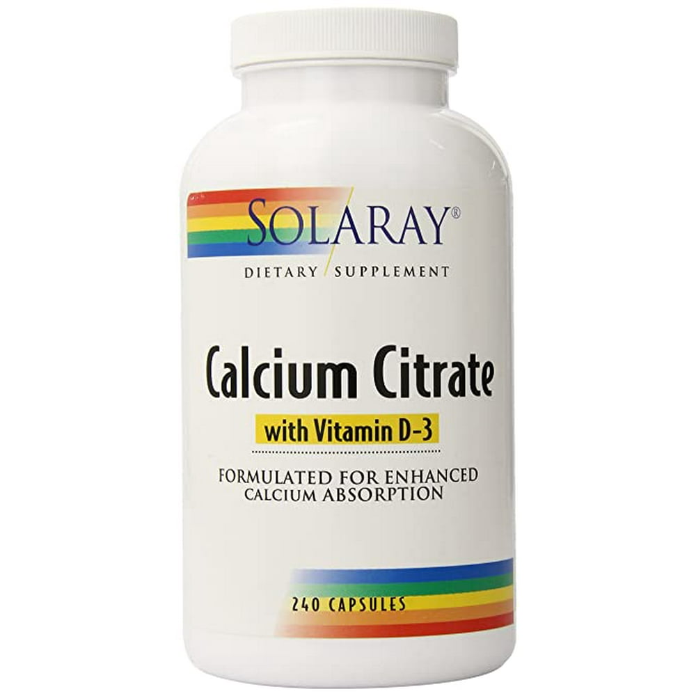 Solaray, Calcium Citrate With Vitamin D3, 240 Count