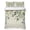 Green Beige, variant on Queen Quilt Set 90''x96'', White Daisy Lightweight Bedspread Coverlet with 2 Pillow Shams, Spring Floral Eucalyptus Leaves Summer Botanical Breathable All Season Quilt Bedding for Bedroom/Guest Room