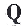 thumbnail image 2 of Efavormart 4" Letter Q Black Self-Adhesive Rhinestone Number Stickers for DIY Crafts, Handicraft Art, Graduation Cap Decorations Birthday Party, Wedding Alpha-Numeric stickers, 2 of 9