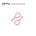thumbnail image 3 of 300 Pack Small Screw Eye Hooks Mini Eyelets Screws, 5x10x1.2mm, Pink, 3 of 5
