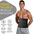 thumbnail image 4 of FITVALEN Men Sauna Suit Sweat Belt Hot Neoprene Body Shaper Waist Trainer Zipper Corset Girdle Workout GYM, 4 of 8