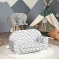 thumbnail image 5 of Delsit Toddler Couch and Kids Flip Open Foam Double Sofa, Gray with Clouds, 5 of 6