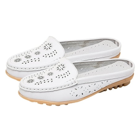 

Hesroicy Breathable Mesh Slip-on Mules Sneakers for Women with Hollow Design and Backless Feature