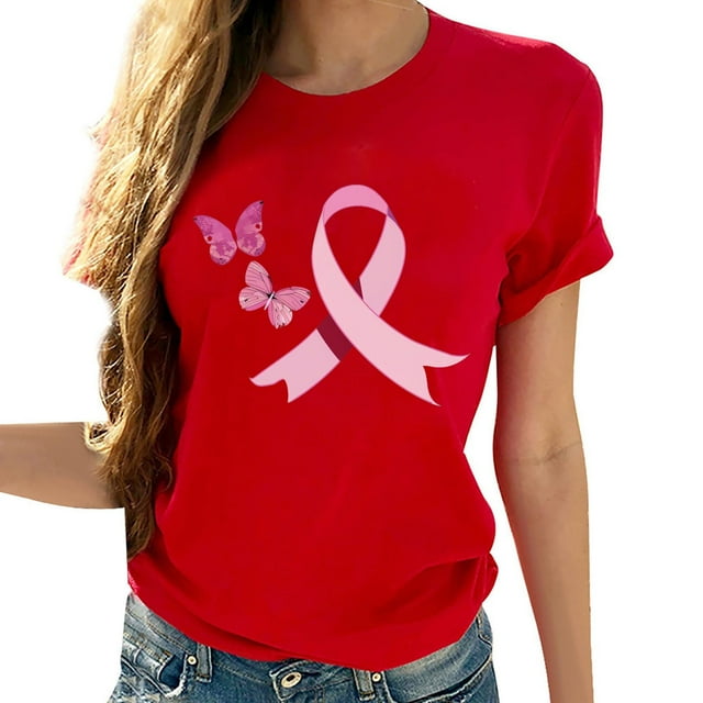 Yhmxh T-shirts pour Femmes Col Rond Imprimé Poitrine Manches Courtes T-shirt Hauts d'Été pour Femmes Manches Courtes Chemises d'Été sous-Vêtements T-shirts pour Femmes