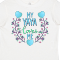 thumbnail image 4 of Inktastic My Yaya Loves Me with Hearts and Flowers Boys or Girls Toddler T-Shirt, 4 of 5