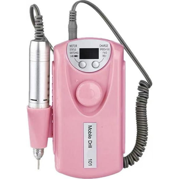 Cordless Nail Drill Pro: 30000 RPM Rechargeable Electric Nail File, Lightweight & Quiet for Acrylic, Gel Nails, Manicures & Pedicures – Professional & Home Use