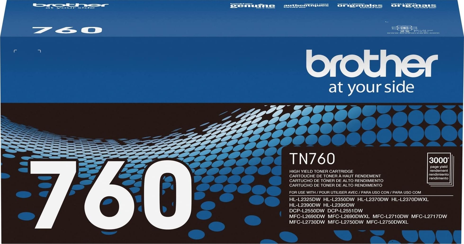 Brother TN760 High Yield Black Toner Cartridge photo 1