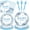 Blue Floral, variant on 10th Birthday Tableware Decorations, 96PCS Out Single Digits Party Plates and Napkins Set, Colorful I'm 10 Disposable Dinnerware Supplies Serves 24