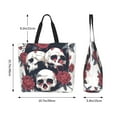 thumbnail image 4 of Kdxio Gothic Skulls And Roses Casual Tote Bags Women Big Capacity Shoulder Bag for Women Travel Shoulder Bags Handbags, 4 of 6