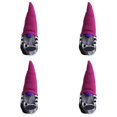 thumbnail image 2 of Clearance | Set of 4 Knitted Gnome Plush Figure with Witch Hat for Halloween Tabletop Decor, 2 of 5