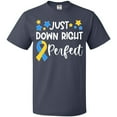 thumbnail image 3 of Inktastic Just Down Right Perfect Down Syndrome Awareness Ribbon T-Shirt, 3 of 5