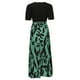 thumbnail image 4 of Vestido de Manga Corta de Primavera de Impresión de Cintura Alta Cuello Redondo Vestido Casual, Vestido de Manga Corta de Moda de Poliéster para Mujeres, Lavado de Manos Verano, 4 of 8