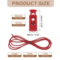 thumbnail image 2 of 25 Pack Double Hole Cord Locks with Elastic Cord, Bright Red, 2 of 6