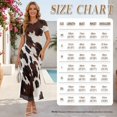 thumbnail image 5 of Psesaysky Brown Cow Print Couples Outfits His and Her Matching Sets Boho Short Sleeve Dress Polo Shirts or Elegant Bodycon Dress for Men and Women Matching Festival Party Outfits,S-3XL, 5 of 6